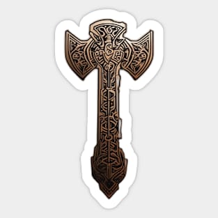 Mystical Bronze Celtic Axe Graphic No. 585 Sticker